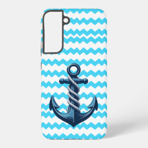 Coque Samsung Galaxy Ancrage bleu avec vagues bleues