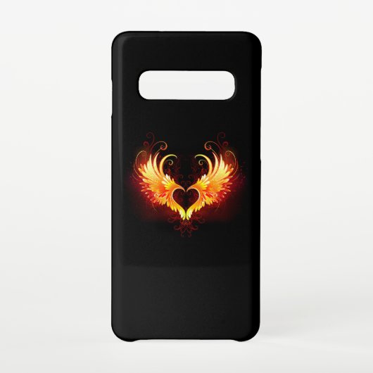 Coque Samsung Galaxy Angel Fire Heart with Wings (Dos)