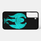 Coque Samsung Galaxy Angel, Noir et Vert design (Verso Horizontal)