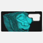 Coque Samsung Galaxy Angels Kissing, noir et vert Design (Verso Horizontal)