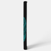 Coque Samsung Galaxy Angels Kissing, noir et vert Design (Côté gauche)