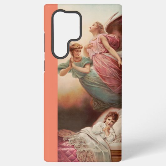 Coque Samsung Galaxy Anges gardiens avec enfant (Verso)