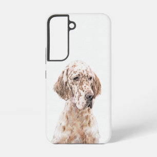 Coque Samsung Galaxy Anglais Setter Orange Belton Peinture Chien Art