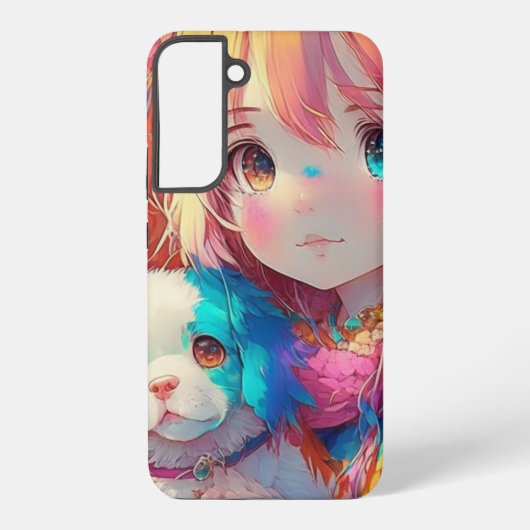 Coque Samsung Galaxy Anime Girl with Puppy (Verso)