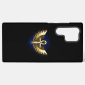 Coque Samsung Galaxy Ankh or avec ailes (Verso Horizontal)
