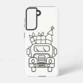 Coque Samsung Galaxy Aperçu camion de Noël Père Noël voiture vue avant (Verso)
