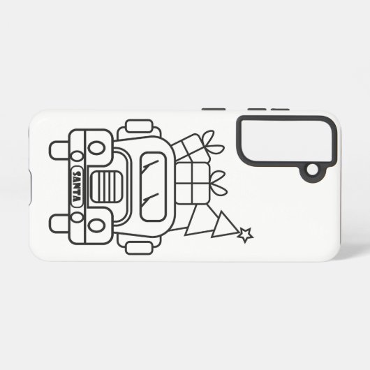 Coque Samsung Galaxy Aperçu camion de Noël Père Noël voiture vue avant (Verso Horizontal)