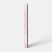 Coque Samsung Galaxy Aquarelle blanche rose fille Nom Monogramme (Côté gauche)