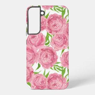 Coque Samsung Galaxy Aquarelle de pivoines roses