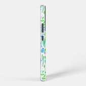 Coque Samsung Galaxy Aquarelle fleurie doodles blanc (Côté droit)