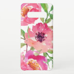 Coque Samsung Galaxy S10  Aquarelle jolie rose Floral<br><div class="desc">Joli et féminin,  ce motif floral rose vif à l'aquarelle présente un trio de fleurs roses profondes aux branches fluides qui ajoutent une touche de vert. Il ajoute un look tendance et branché à votre smartphone.</div>