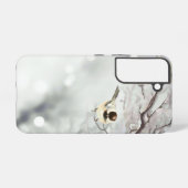 Coque Samsung Galaxy Aquarelle mignonne Chickadee Bird'hiver Forêt Art (Verso Horizontal)