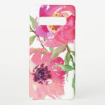 Coque Samsung Galaxy S10  Aquarelle rose Fille Motif Floral<br><div class="desc">Joli et féminin,  ce motif floral rose vif à l'aquarelle présente une paire de fleurs roses profondes aux branches fluides qui ajoutent une touche de vert. Il ajoute un look tendance et branché à votre smartphone.</div>