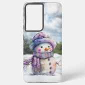 Coque Samsung Galaxy Aquarelle Snowman (Verso)