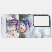 Coque Samsung Galaxy Aquarelle Snowman (Côté gauche)