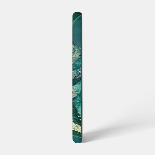 Coque Samsung Galaxy Aquarelle Vert et Or (Côté gauche)
