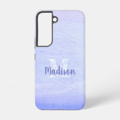 Coque Samsung Galaxy Aquarelle violette Lavande Nom initial (Verso)