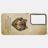 Coque Samsung Galaxy Aquarelle Wolf Soyez Vous-Même Inspirant Citation (Côté gauche)