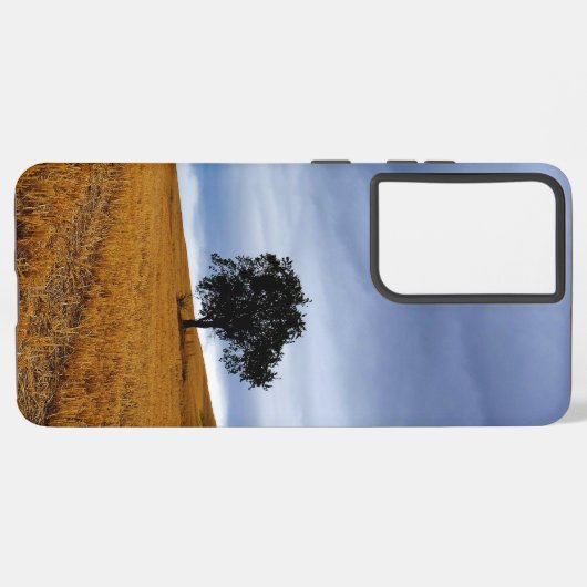 Coque Samsung Galaxy Arbre dans un champ de blé (Verso Horizontal)