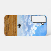 Coque Samsung Galaxy Arbre dans un champ de blé récolté (Verso Horizontal)