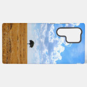 Coque Samsung Galaxy Arbre dans un champ de blé récolté (Verso Horizontal)