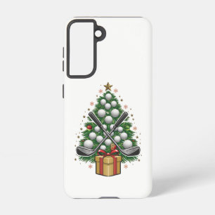Coque Samsung Galaxy Arbre de Noël Équipement de Golf Noël Golf