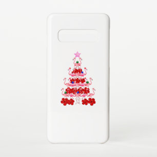Coque Samsung Galaxy S10 Arbre de Noël Père Noël Pink Flamant rose