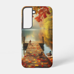 Coque Samsung Galaxy Arbres d'automne & lac avec canards