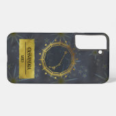 Coque Samsung Galaxy Aries Dark Zodiac Astrologie : Noir & Or (Verso Horizontal)