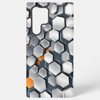 Coque Samsung Galaxy arrière - plan abstrait avec hexagones