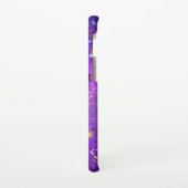 Coque Samsung Galaxy Arrière - plan de feuille violet avec étoiles (Côté gauche)