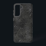 Coque Samsung Galaxy Arrière - plan de monocristolite noir<br><div class="desc">Arrière - plan de monocristolite noir avec un motif abstrait. Design cool moderne glam.</div>