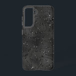 Coque Samsung Galaxy Arrière - plan de monocristolite noir<br><div class="desc">Arrière - plan de monocristolite noir avec un motif abstrait. Design cool moderne glam.</div>