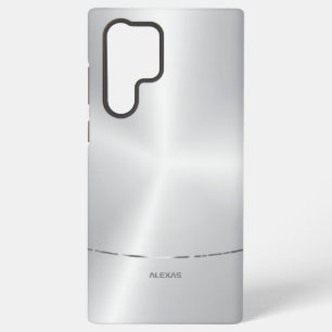 Coque Samsung Galaxy Arrière - plan en argent métallique minimaliste