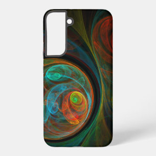 Coque Samsung Galaxy Art abstrait bleu de renaissance