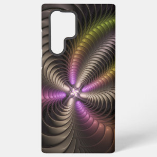 Coque Samsung Galaxy Art abstrait brillant tripant coloré fractal 3D
