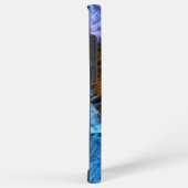 Coque Samsung Galaxy Art Abstrait Fleur Orange Jaune Bleu (Côté droit)