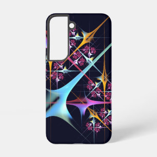 Coque Samsung Galaxy Art abstrait moderne floral rose motif couleur #01