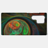 Coque Samsung Galaxy Art abstrait vert de renaissance (Verso Horizontal)
