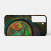 Coque Samsung Galaxy Art abstrait vert de renaissance (Verso Horizontal)