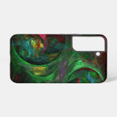 Coque Samsung Galaxy Art abstrait vert Genèse (Verso Horizontal)