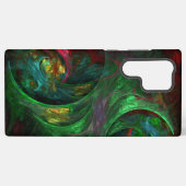 Coque Samsung Galaxy Art abstrait vert Genèse (Verso Horizontal)