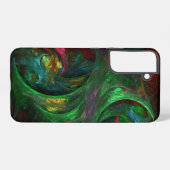 Coque Samsung Galaxy Art abstrait vert Genesis (Verso Horizontal)