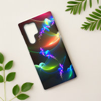 Art d'aile fractale néon iridescent