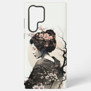 Coque Samsung Galaxy Art de l'encre de geisha japonaise Sakura -