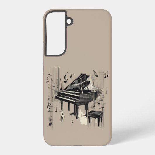 Coque Samsung Galaxy Art de piano abstrait (Verso)