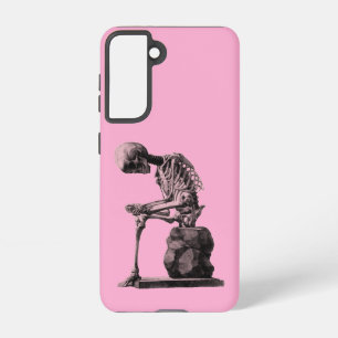 Coque Samsung Galaxy Art de squelette vintage «Le Penseur»
