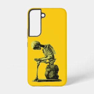 Coque Samsung Galaxy Art de squelette vintage «Le Penseur»