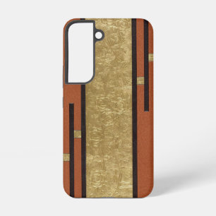 Coque Samsung Galaxy Art Déco En Or Et Tan