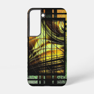 Coque Samsung Galaxy Art Déco En Vert Et Or